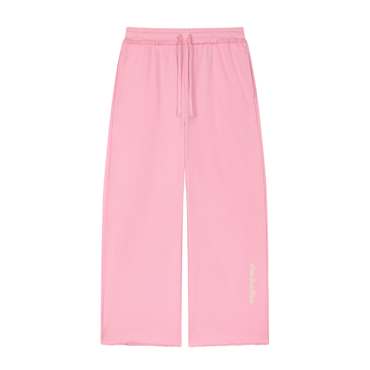 Active Wide Leg Raw Edge Sweatpants