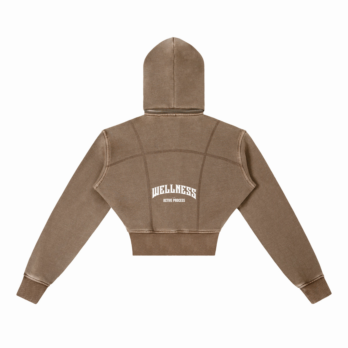 Wellness Vintage Cropped Hoodie