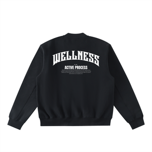 Wellness Zip-Up Fleeced Varsity Jacket