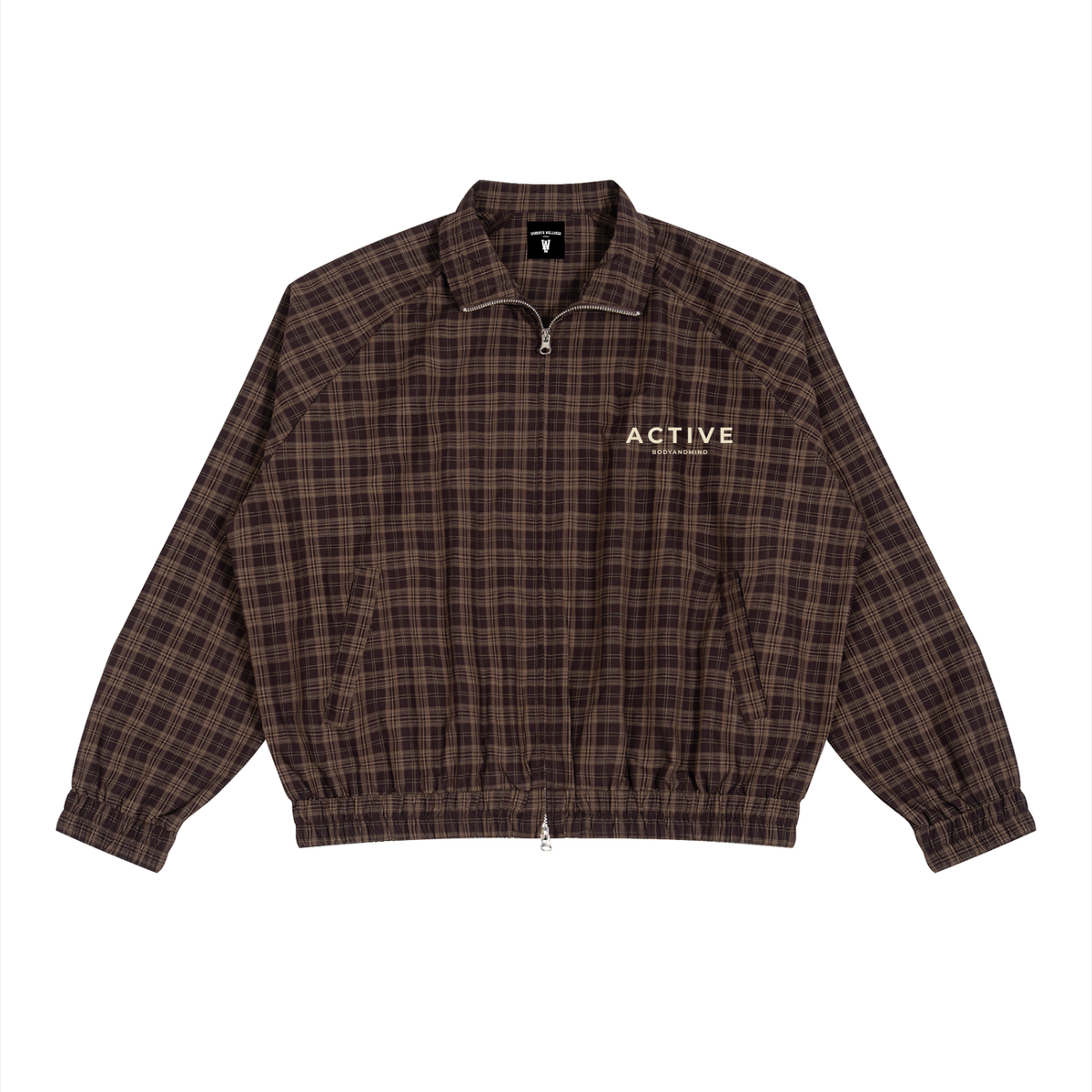 Active Plaid Track Jacket