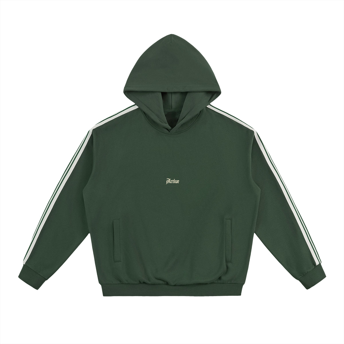Active Stripe Drop-Shoulder Hoodie