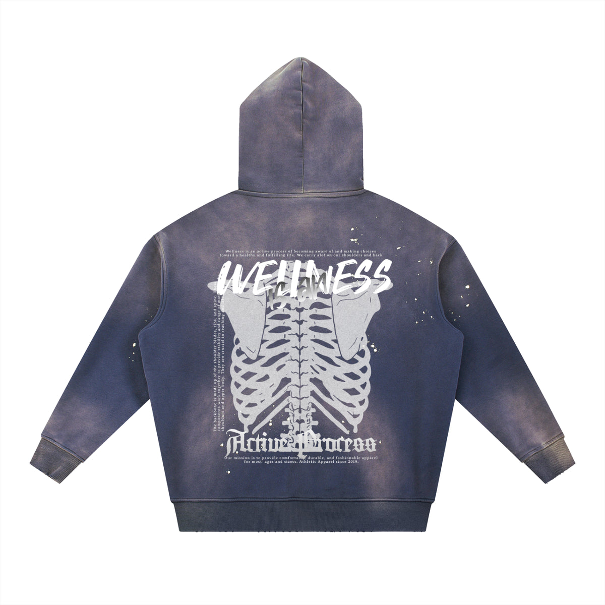 Active Frayed Fleece Hoodie