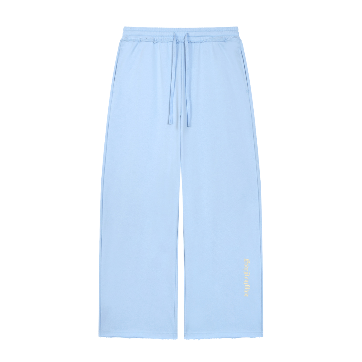 Active Wide Leg Raw Edge Sweatpants