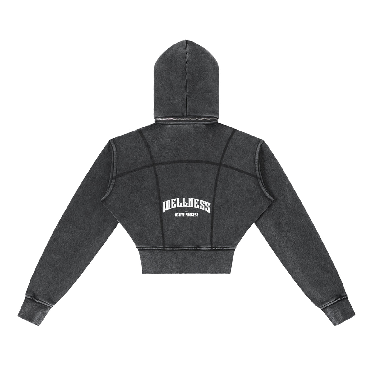 Wellness Vintage Cropped Hoodie
