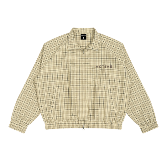 Active Plaid Track Jacket