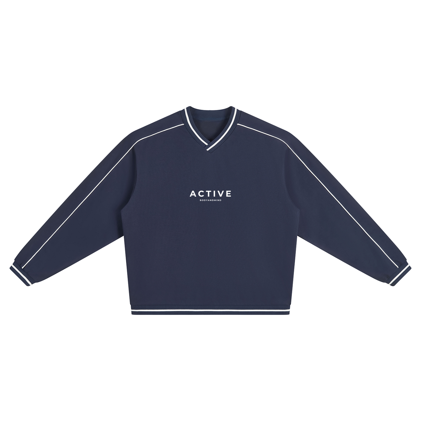 Active Color Block V-Neck Sweatshirt