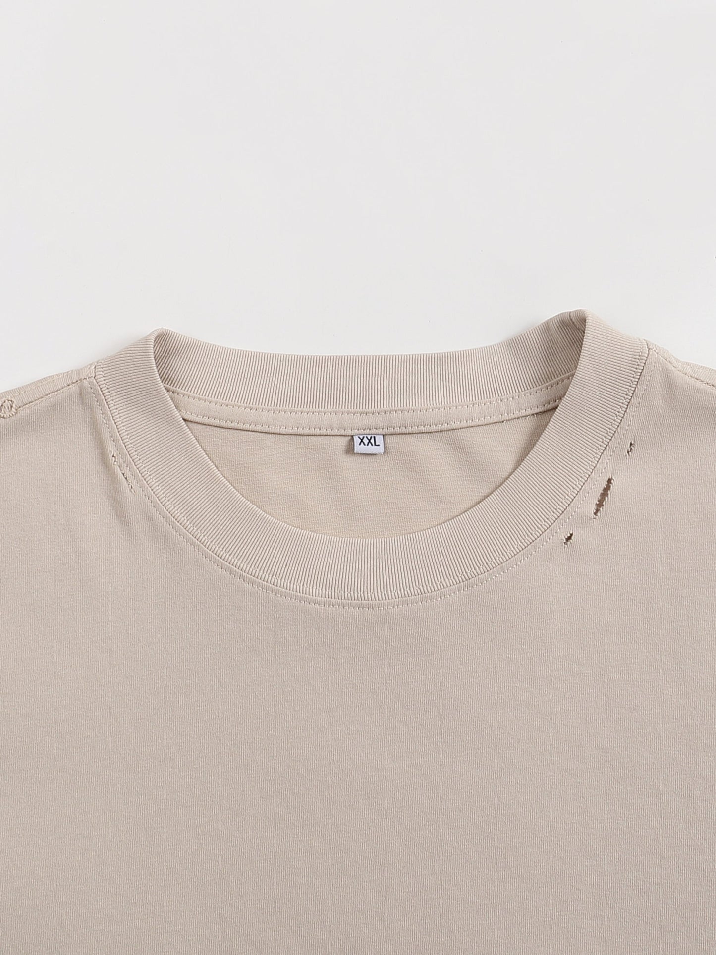 Active Frayed Boxy Tee-Black