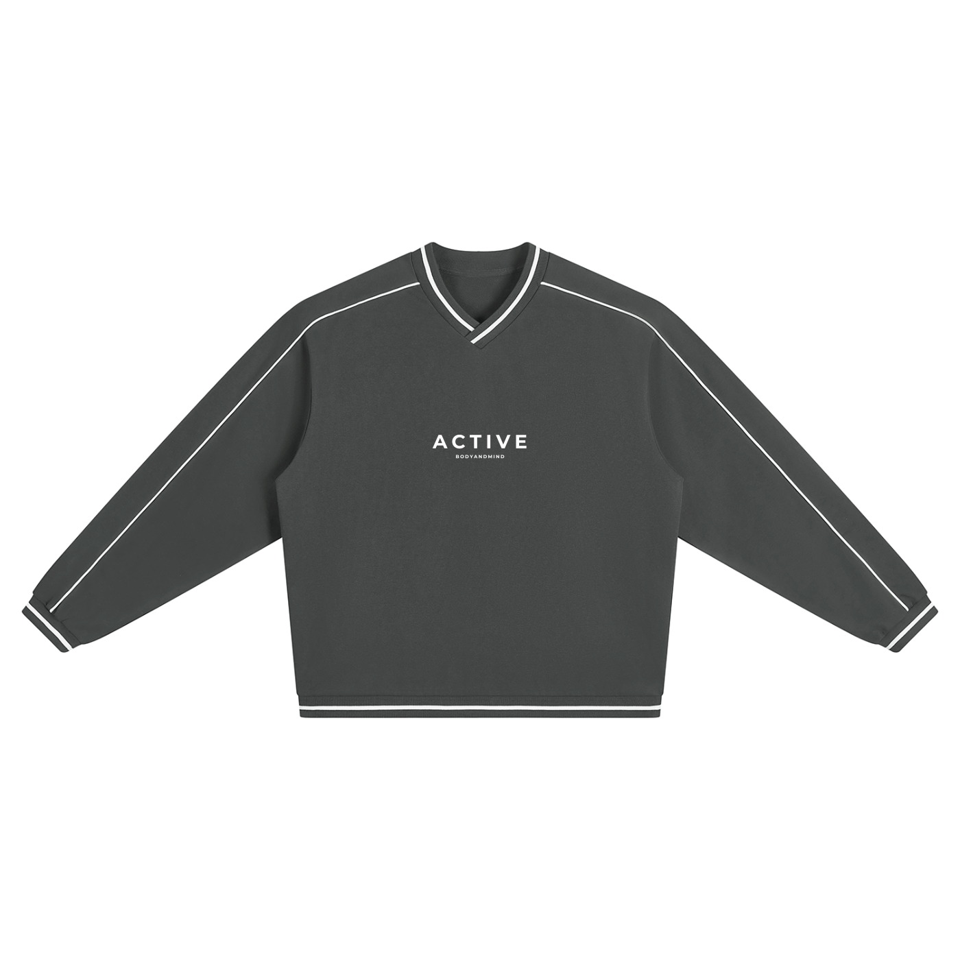 Active Color Block V-Neck Sweatshirt