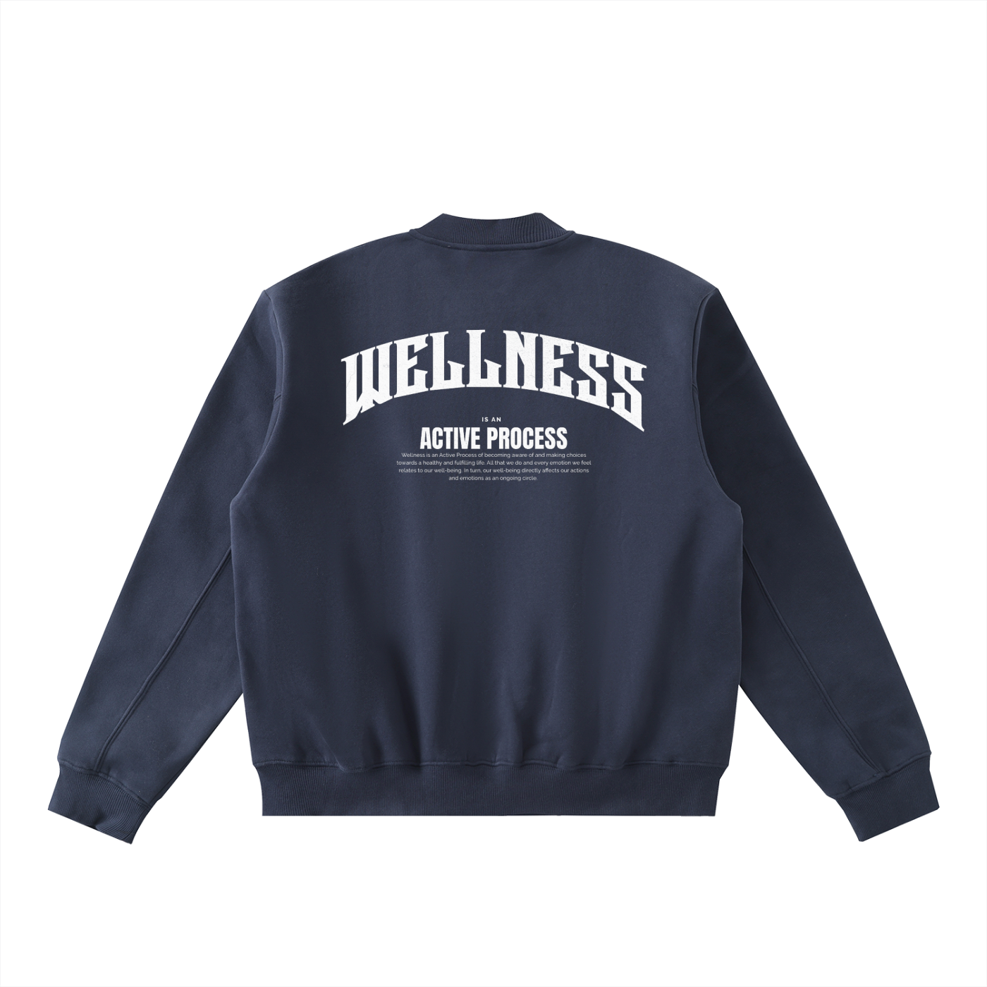 Wellness Zip-Up Fleeced Varsity Jacket
