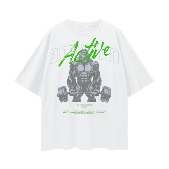 Active Beast Graphic Tee-Green
