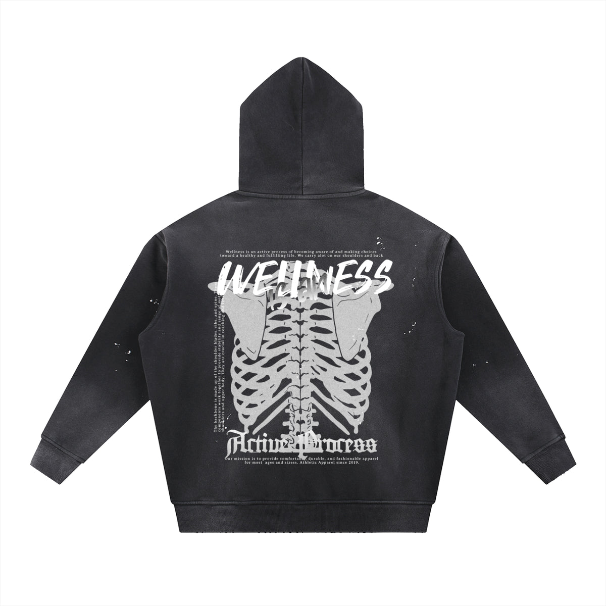 Active Frayed Fleece Hoodie
