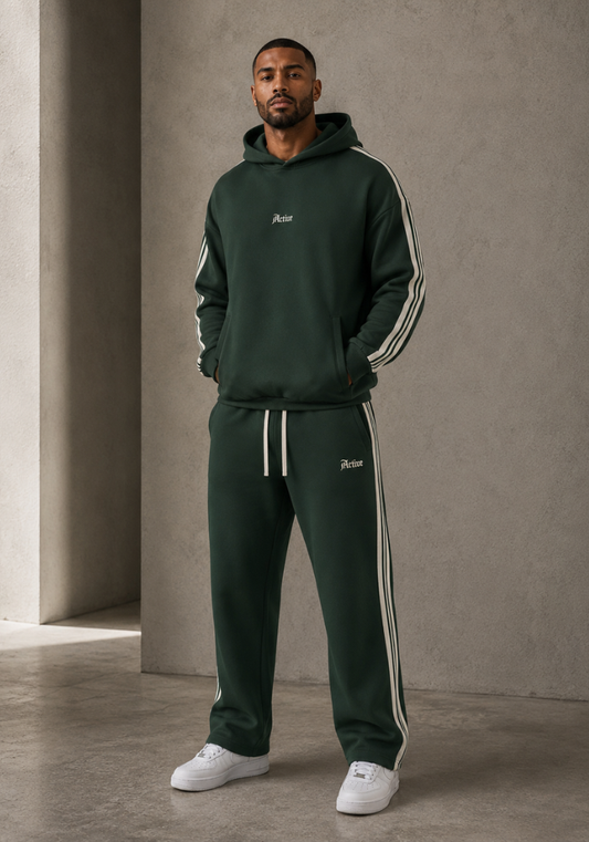 Active Stripe Drop-Shoulder Hoodie