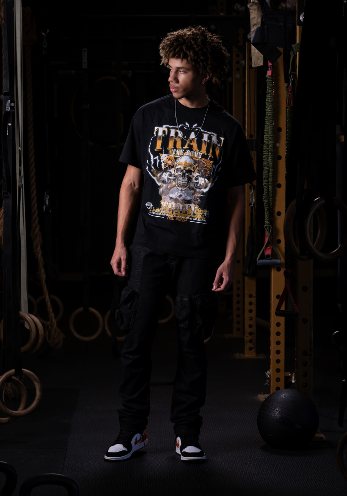 TTBTTM Skull Graphic Tee-Orange