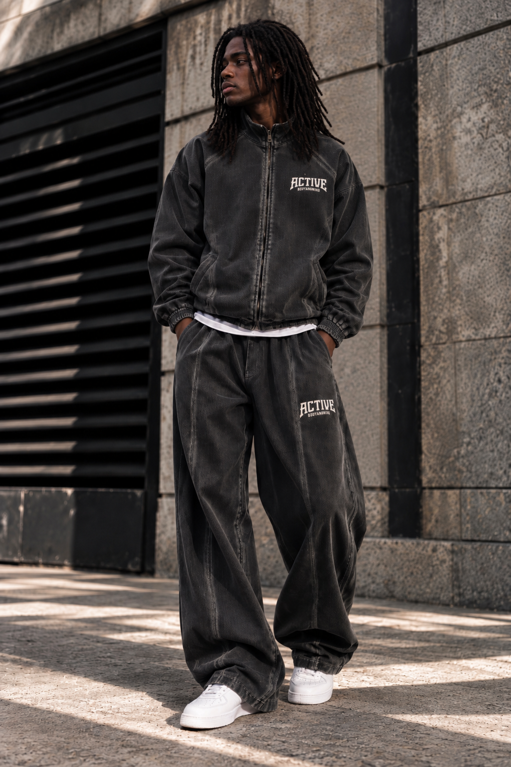 Active Mesh Wide-Leg Sweatpants