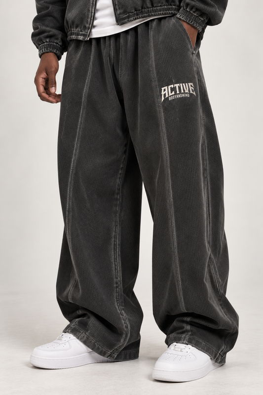 Active Mesh Wide-Leg Sweatpants