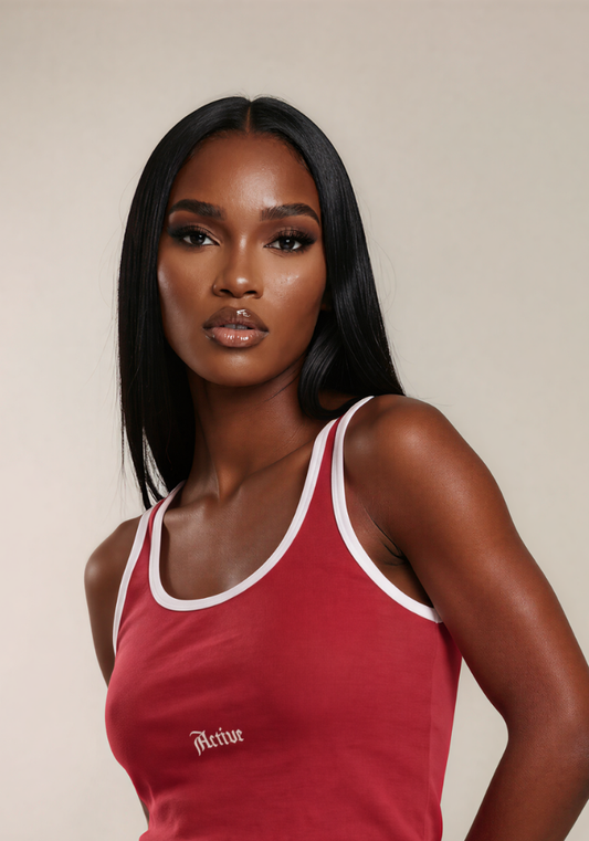 Active Color Block Cropped Tank