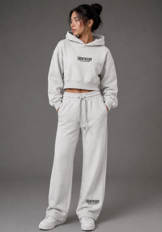 TTBTTM Cropped Hoodie-Gray