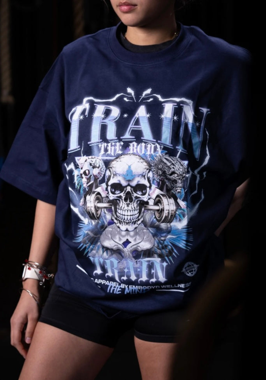 TTBTTM Skull Graphic Tee-Blue