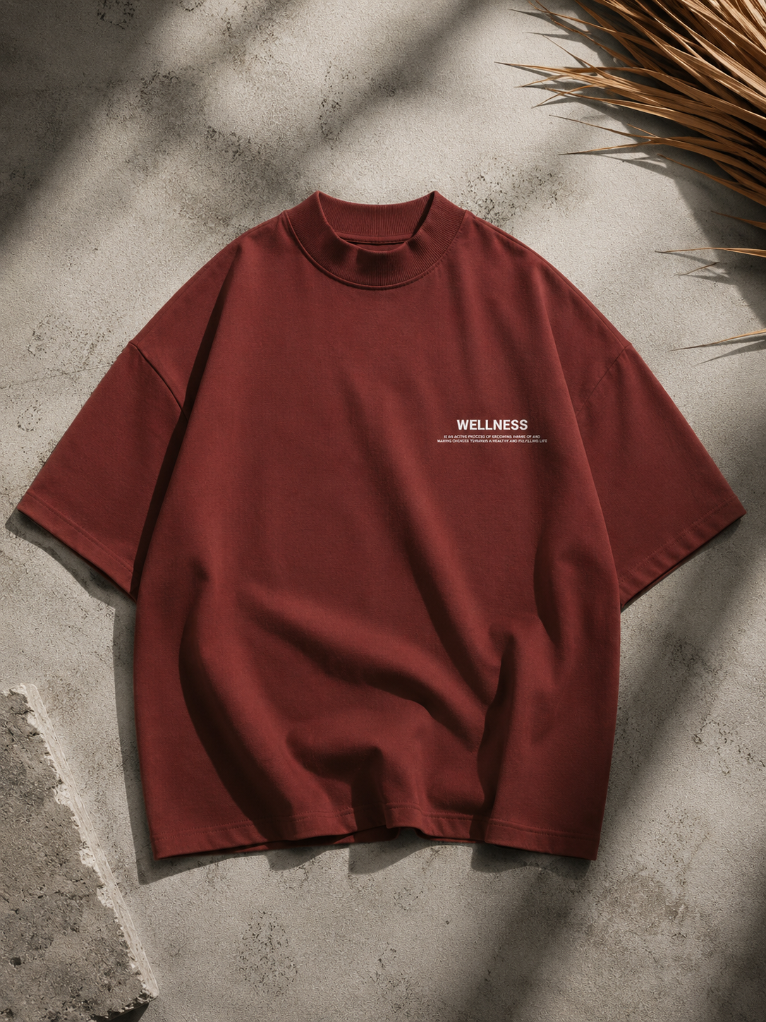Wellness Heavyweight Mock-Neck Tee