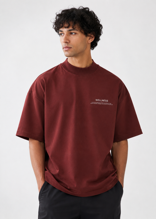 Wellness Heavyweight Mock-Neck Tee