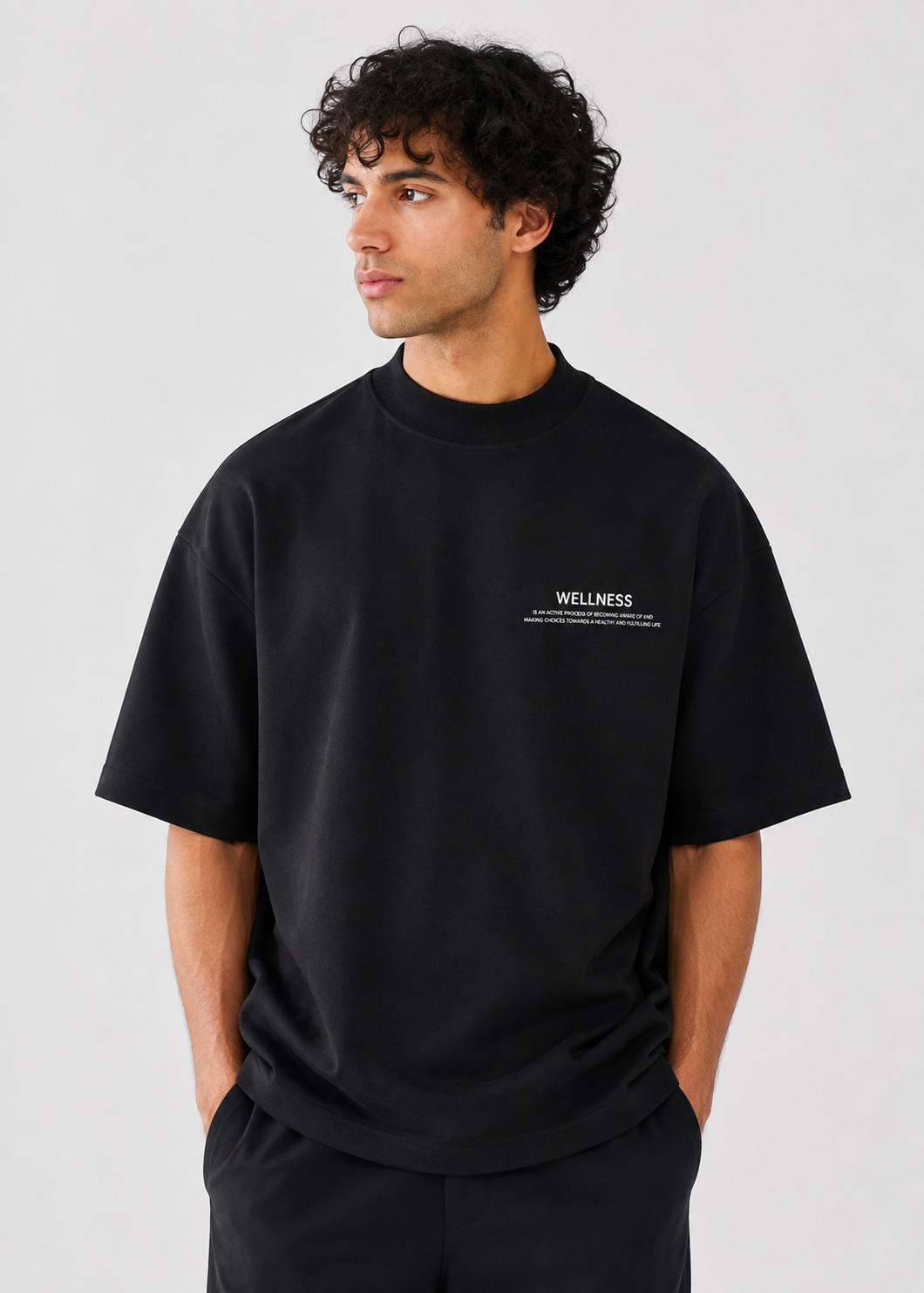 Wellness Heavyweight Mock-Neck Tee
