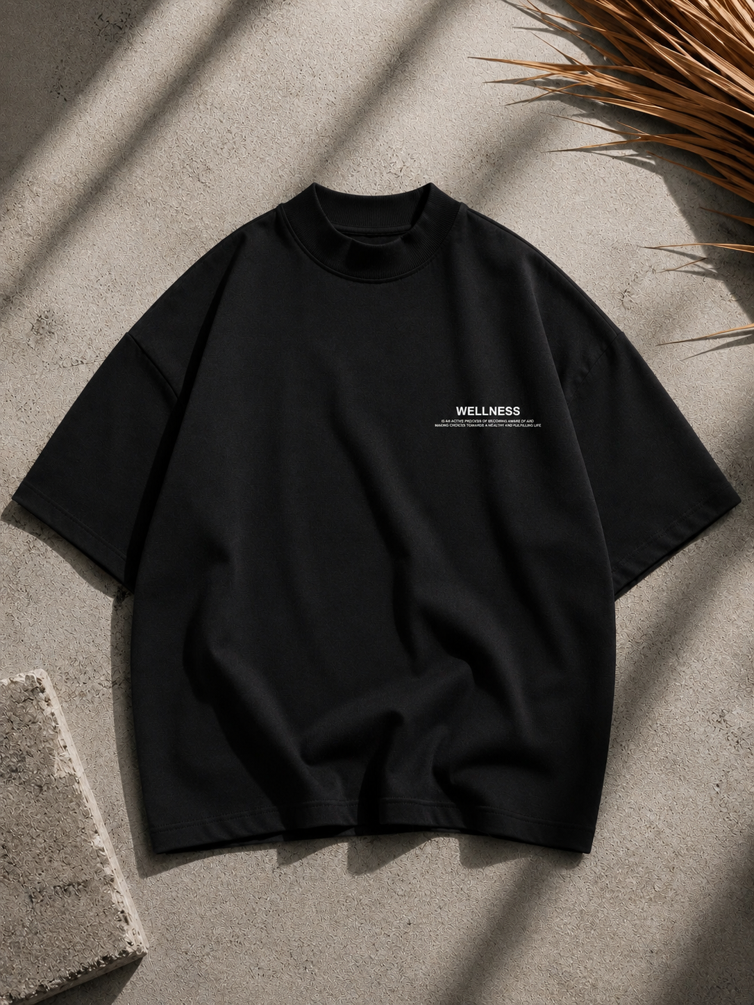 Wellness Heavyweight Mock-Neck Tee