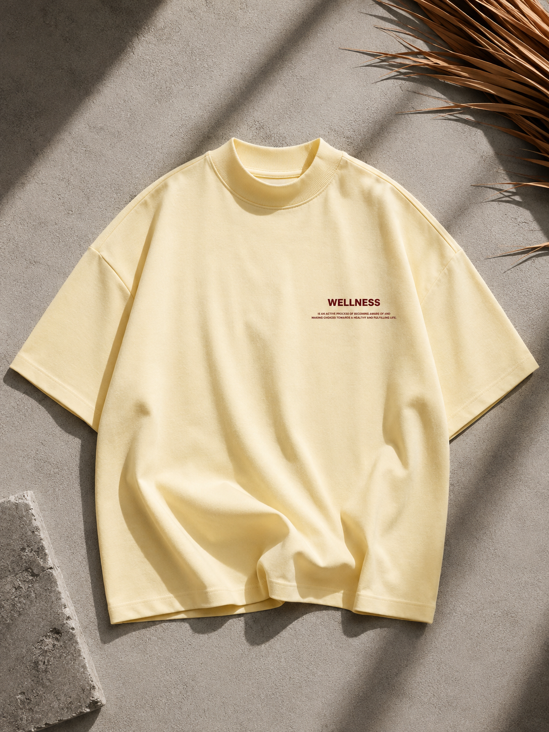 Wellness Heavyweight Mock-Neck Tee