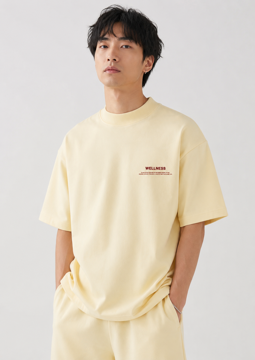 Wellness Heavyweight Mock-Neck Tee