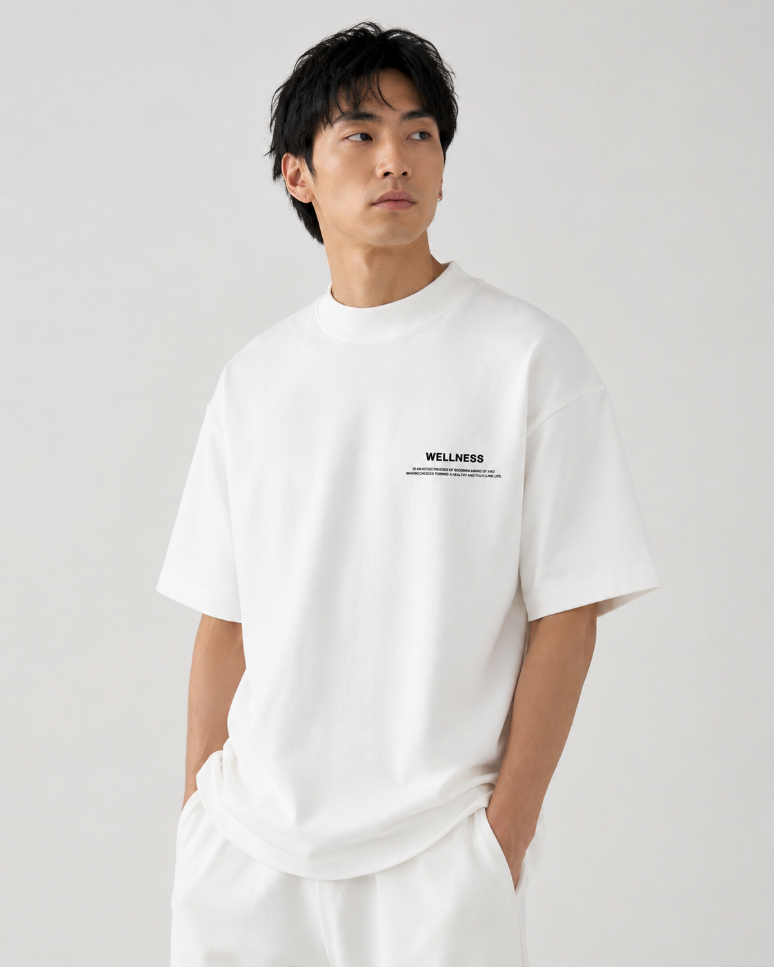 Wellness Heavyweight Mock-Neck Tee