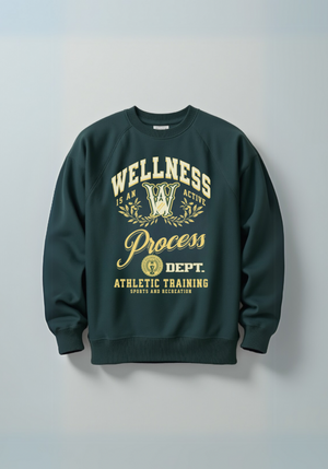 Wellness Graphic Luxe Crewneck Sweatshirt (Green)