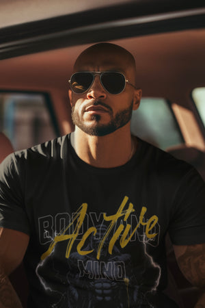 Active Beast Oversize Graphic Tee (Gold)