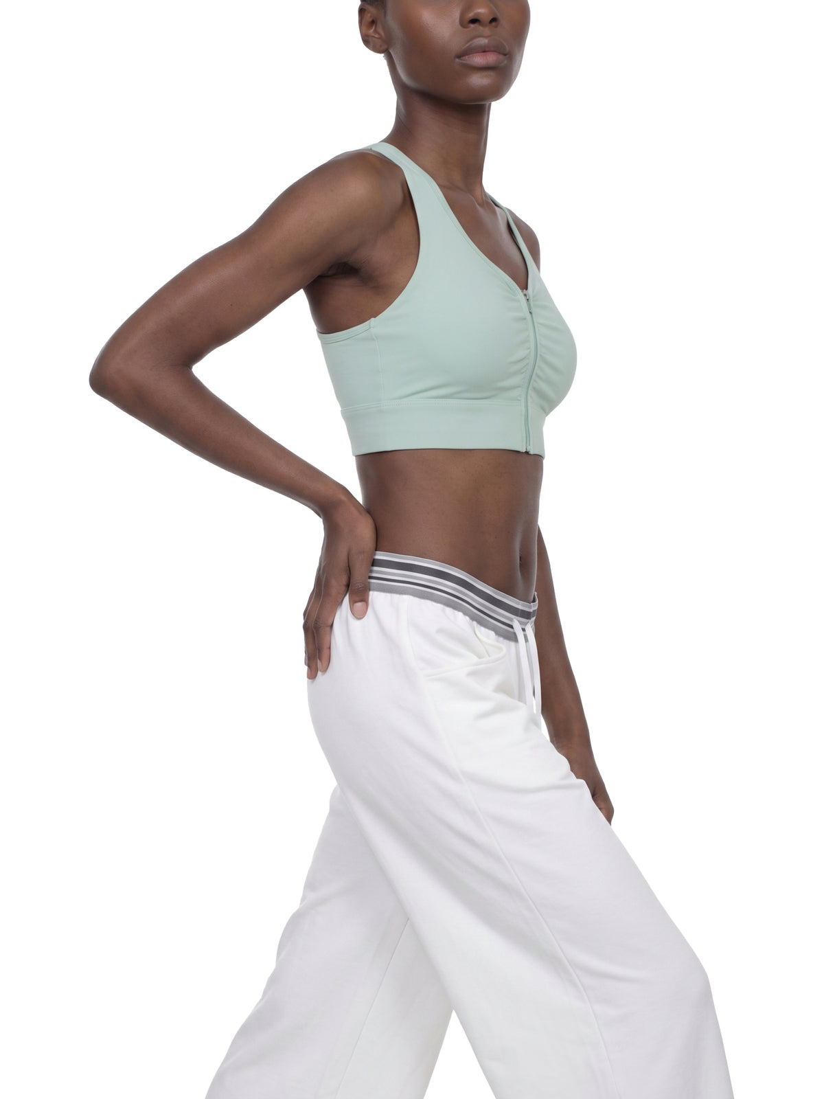 Active Zip-Front Sports Bra