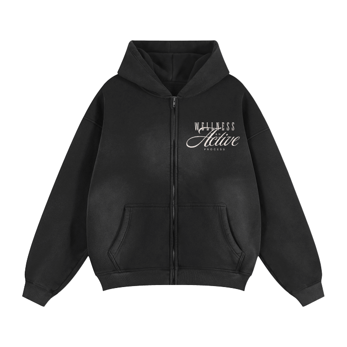 Wellness High Neck Full Zip Hoodie