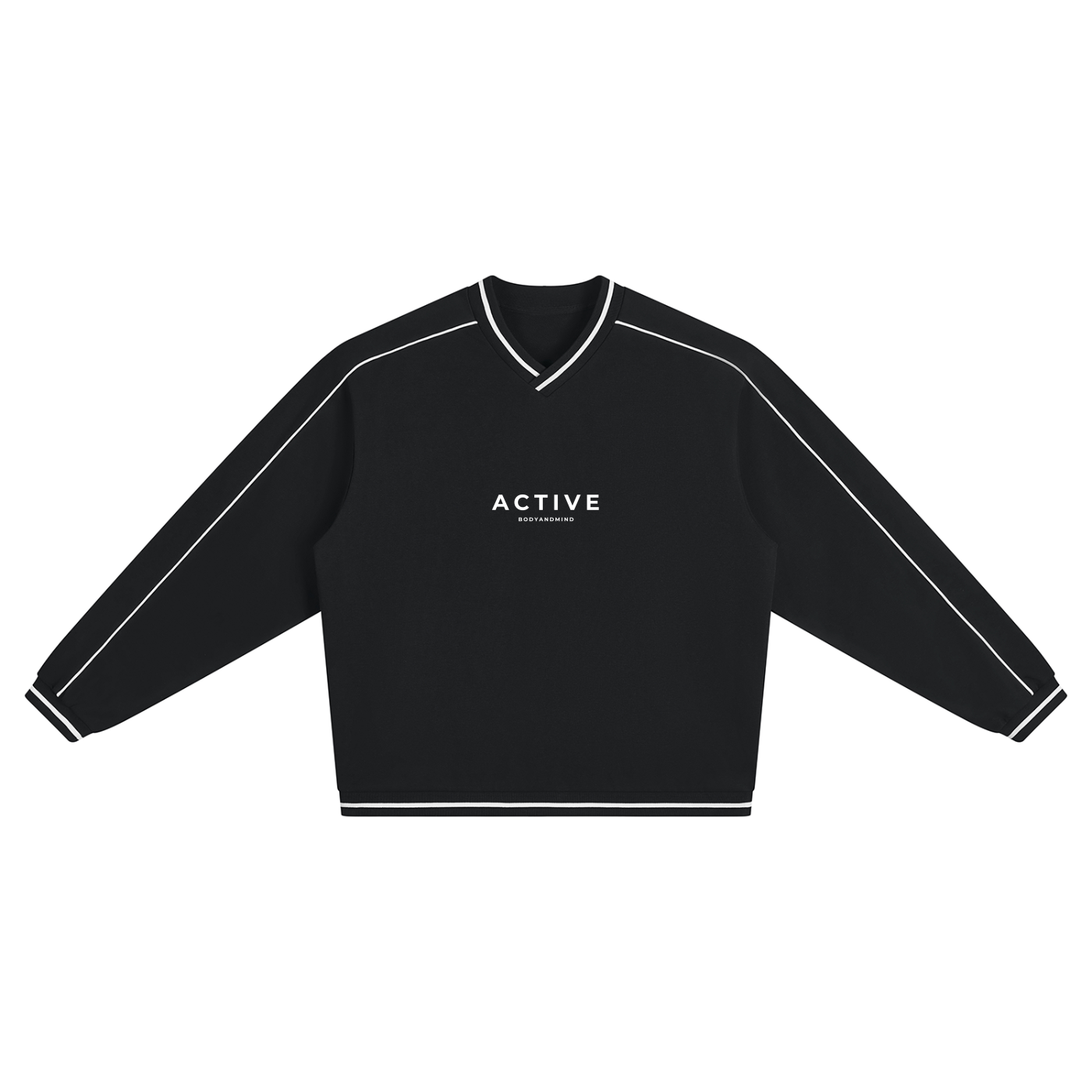 Active Color Block V-Neck Sweatshirt