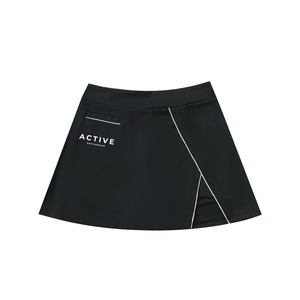 Active High-Waist Pocketed A-Line Skirt