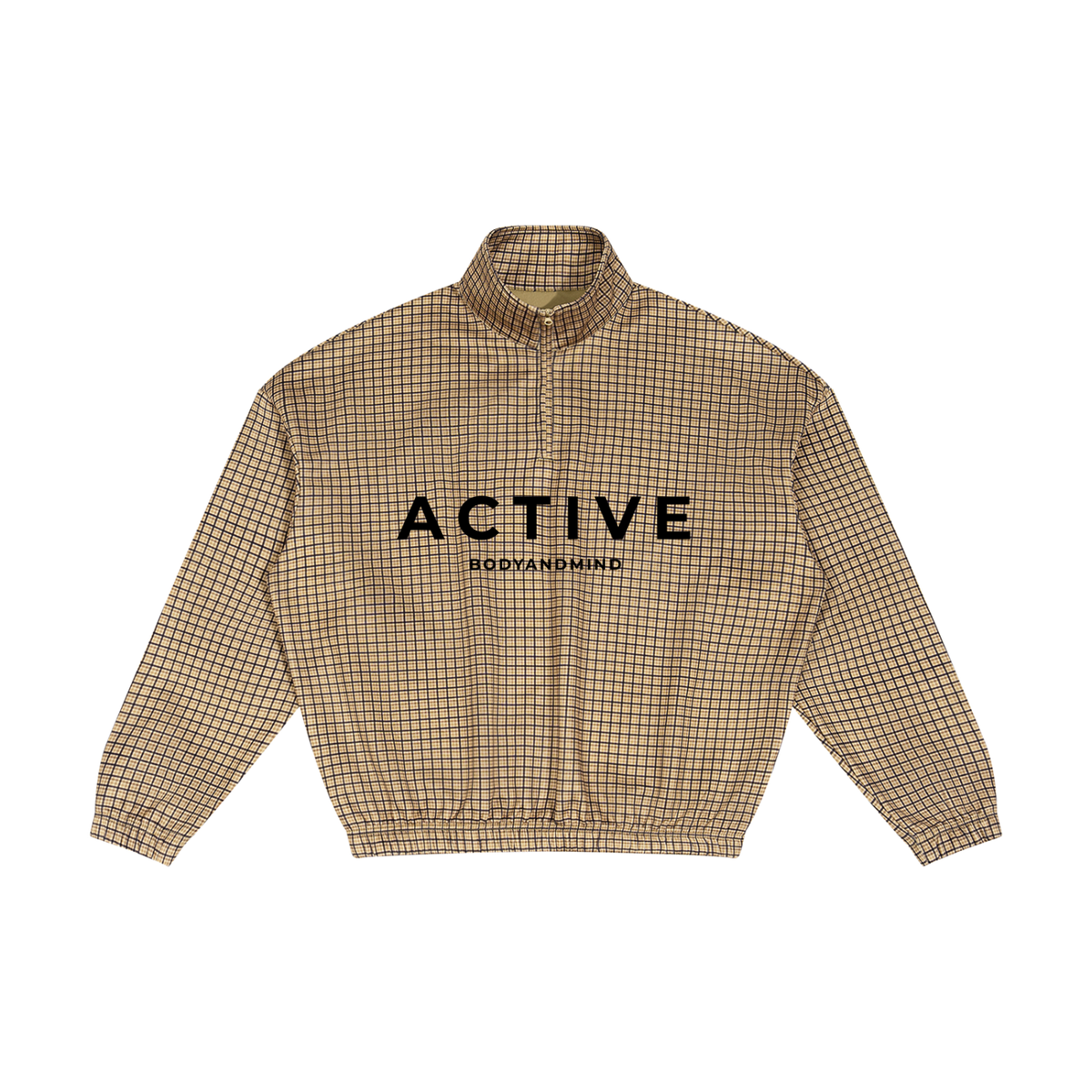 Active Plaid Quarter-Zip Sweatshirt
