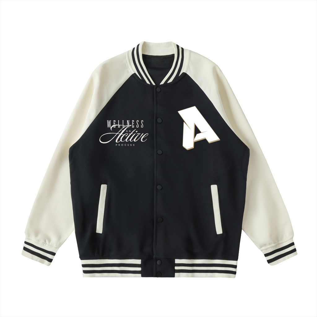 Wellness Varsity Jacket (Black)