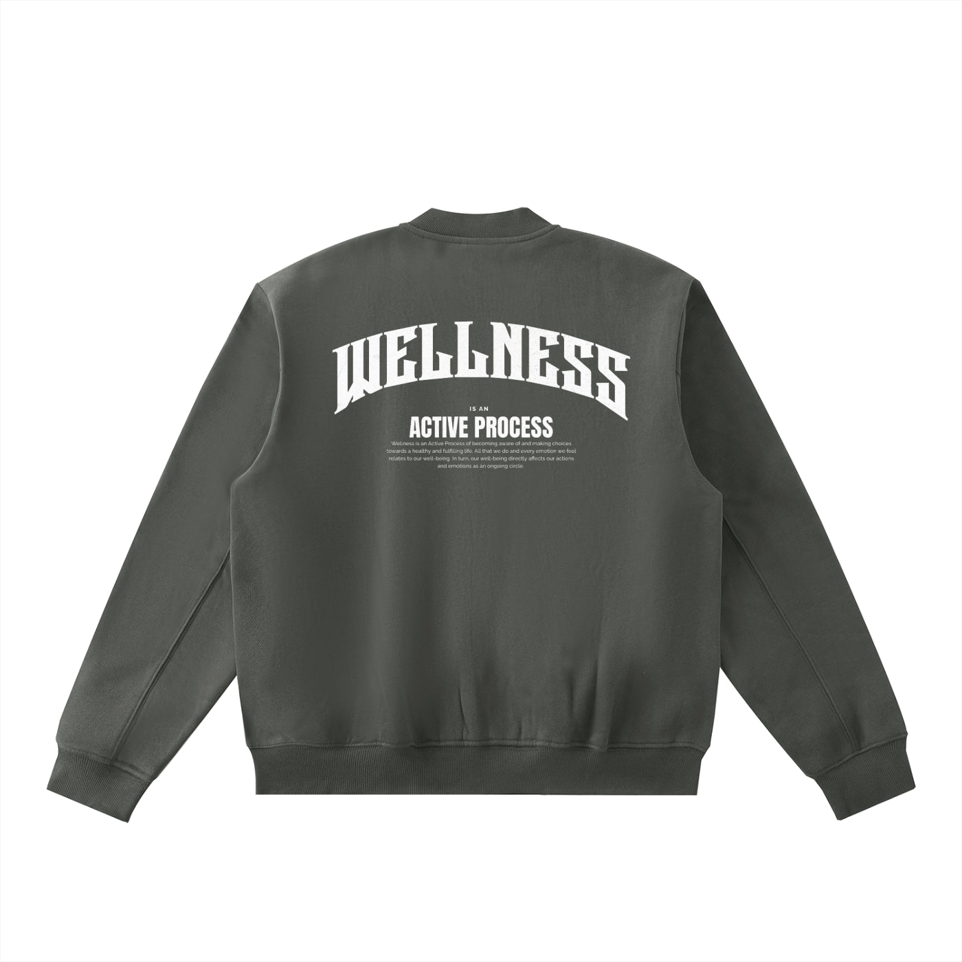 Wellness Zip-Up Fleece Varsity Jacket