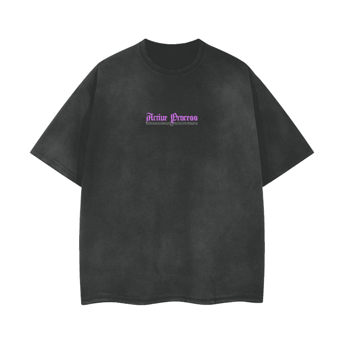 Active Vintage Frayed Tee-Purple