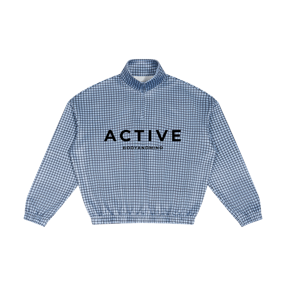 Active Plaid Quarter-Zip Sweatshirt