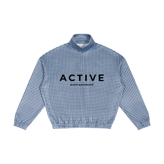 Active Plaid Quarter-Zip Sweatshirt