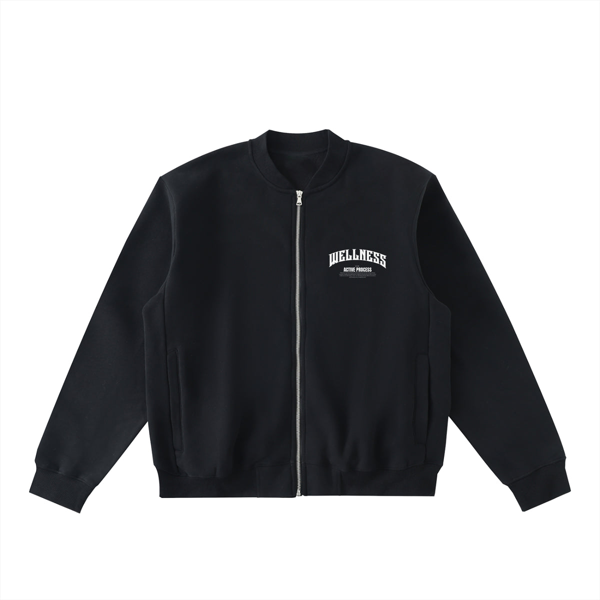 Wellness Zip-Up Fleece Varsity Jacket
