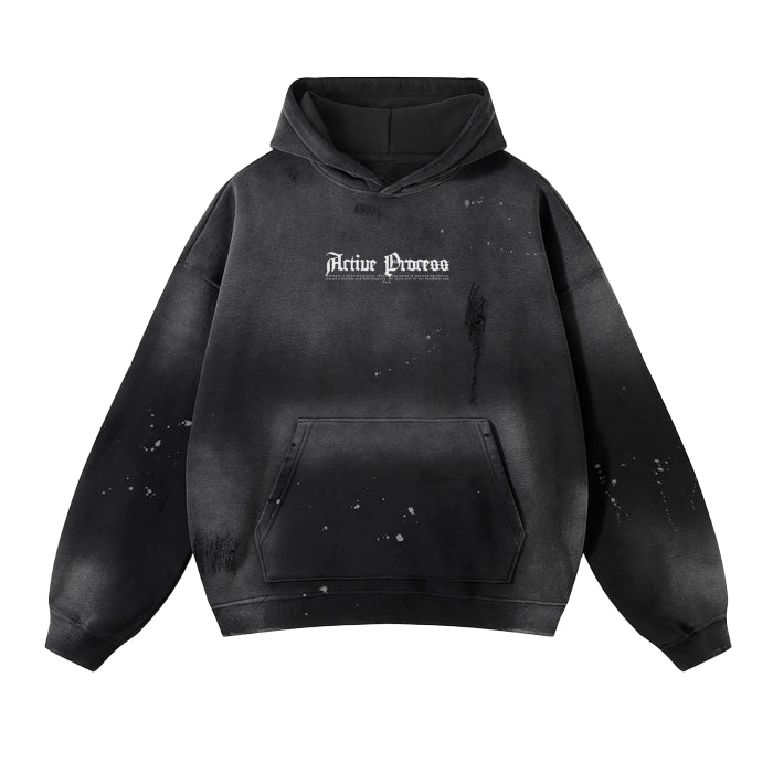 Active Frayed Fleece Hoodie
