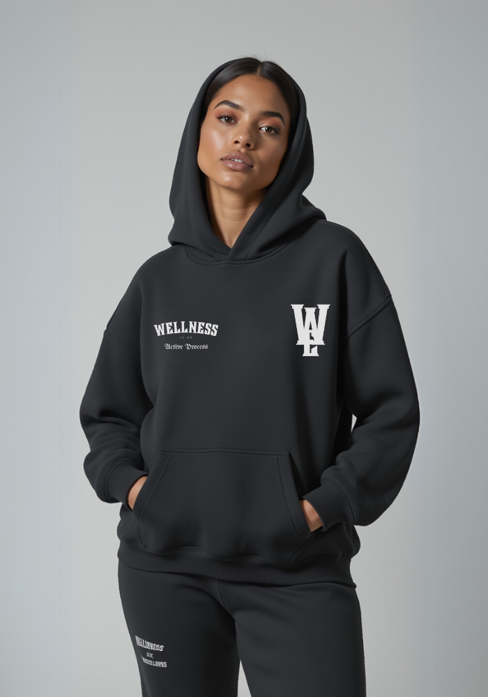 Wellness Super Soft Oversize Hoodie-Black