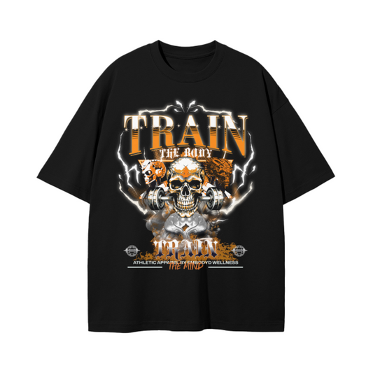 TTBTTM Skull Graphic Tee-Orange
