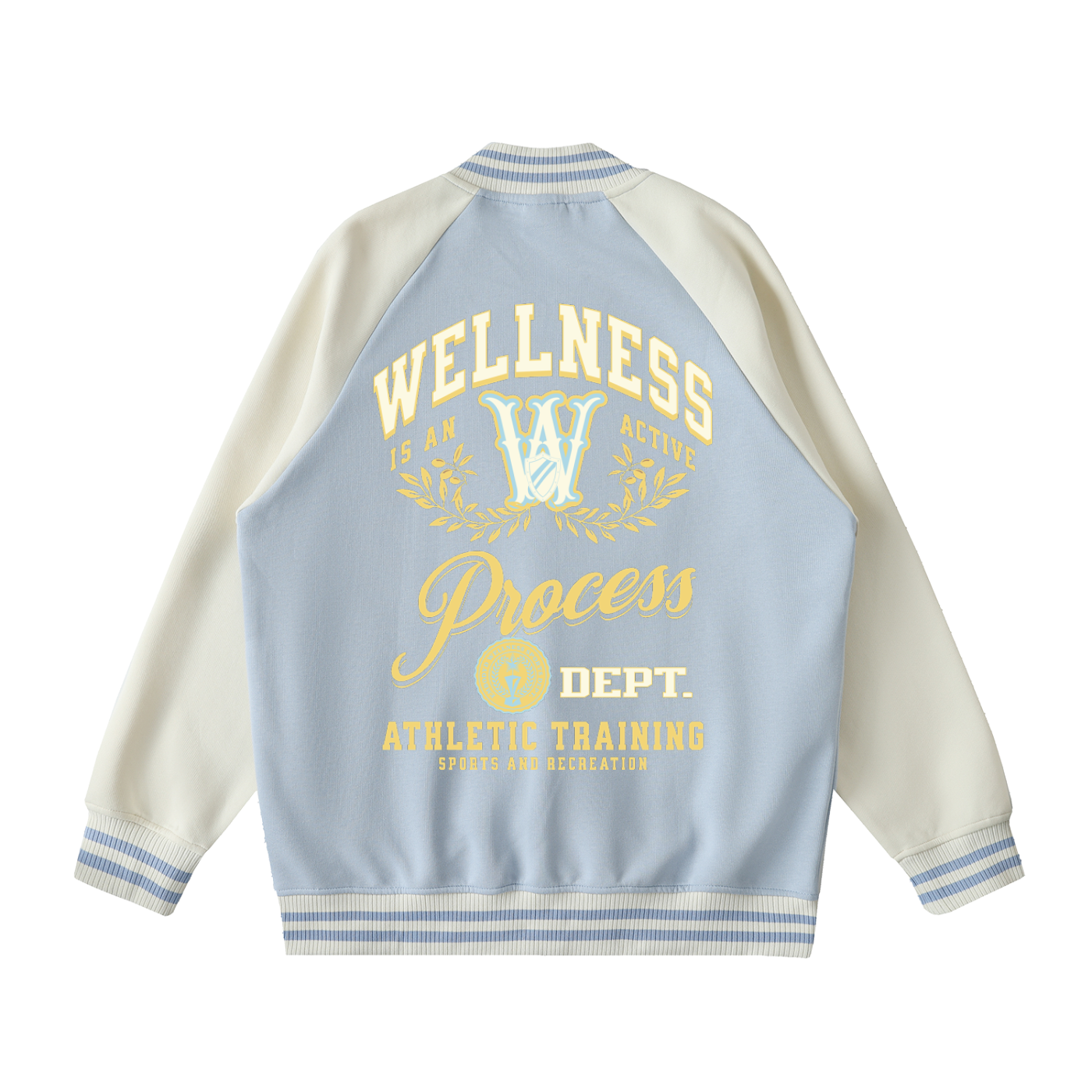 Wellness Varsity Jacket (Light Blue)
