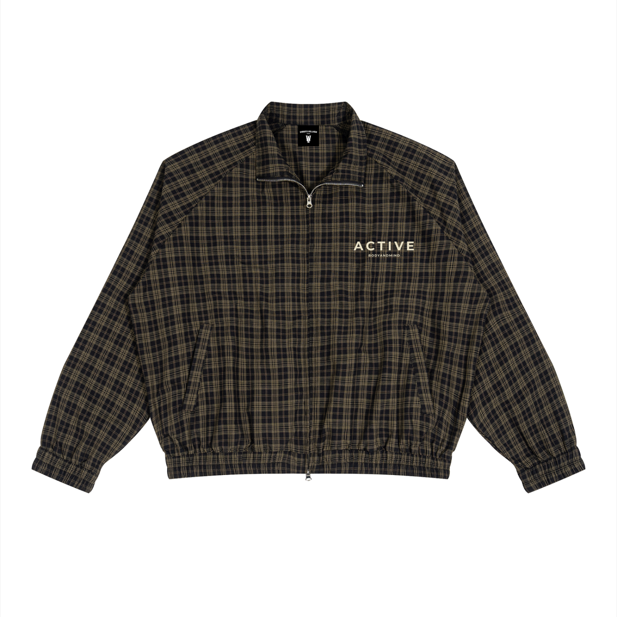 Active Plaid Track Jacket