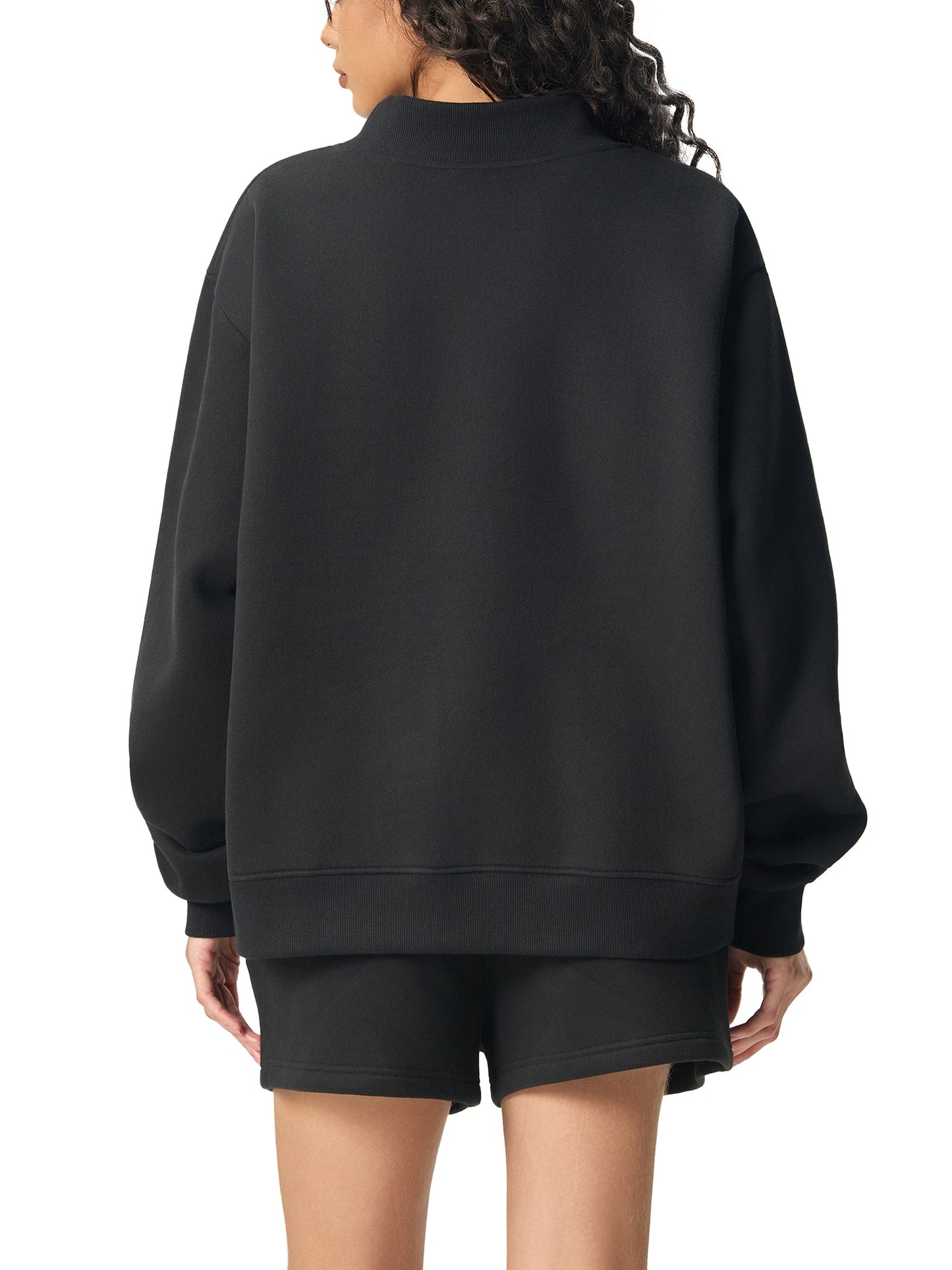 Wellness Fleece Mock-Neck Sweatshirt