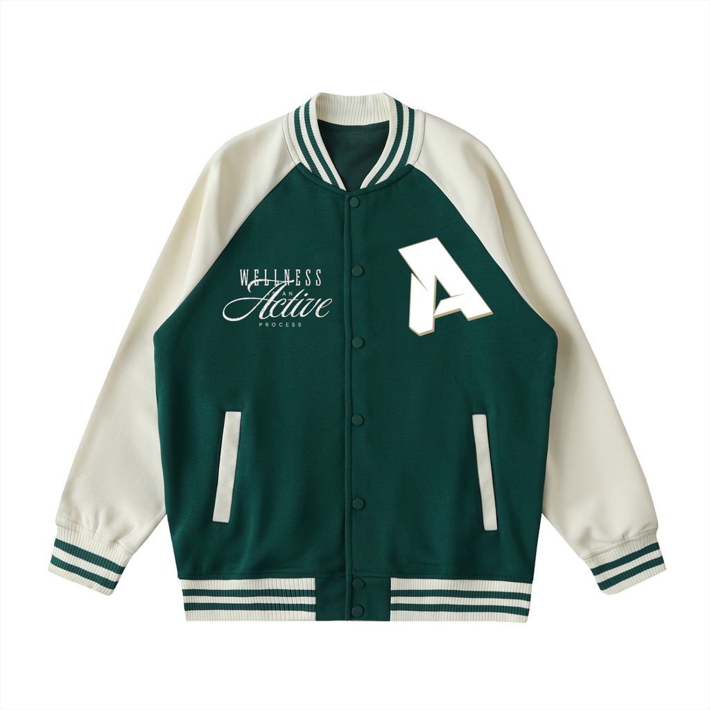 Wellness Varsity Jacket (Green)