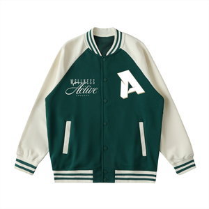 Wellness Varsity Jacket (Green)